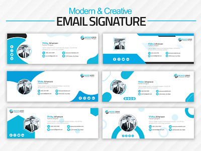 Modern Email Signature Design branding design email email footer email signature email signature design email signature template modern email social media banner template template free