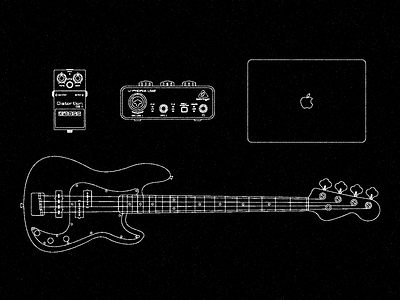 Gear Diagram bass behringer blueprint boss diagram distortion guitar illustration pedal