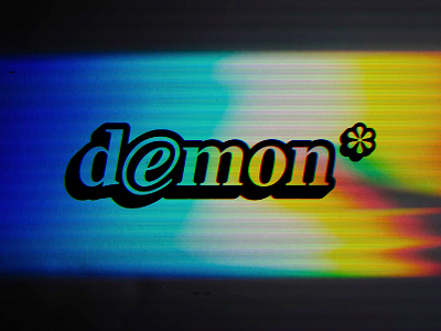 demon* demon evil glitch logo typography y2k