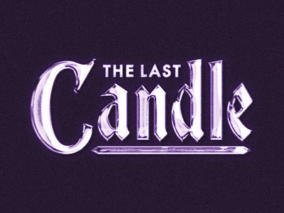 The Last Candle horror logo logotype retro typography