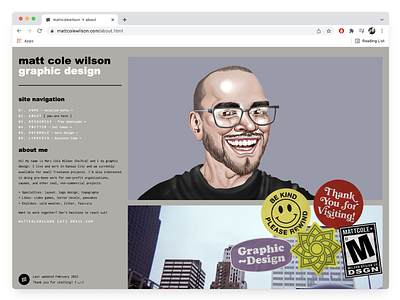 NEW WEBSITE → mattcolewilson.com brutalist design portfolio website