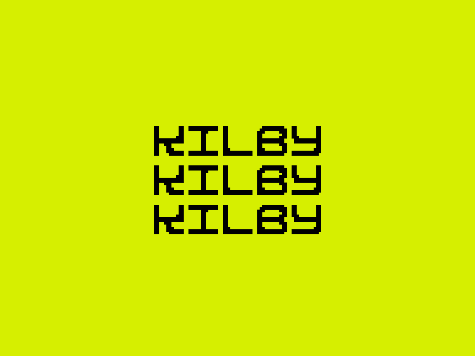 KILBY — (Pixel Version) 8 bit font kilby pixelated pixels typography