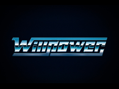 Willpower (in chrome) 80s chrome effect logo logo design photoshop typography
