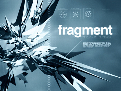 fragment. 3d abstract metalheart render