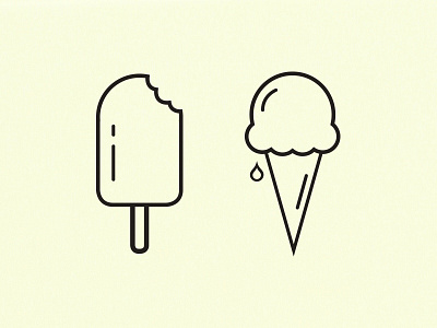 Ice Creamz ice cream icon illustration line art minimalist vector