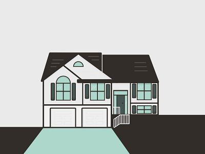 Our Humble Abode building home house icon illustration minimalist vector