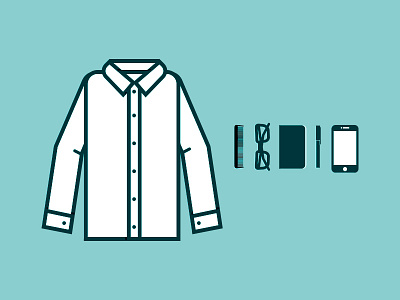 Shirt + Items icon icons illustration shirt vector