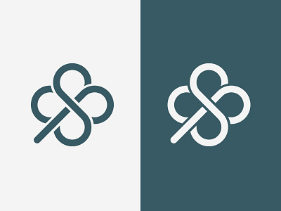 SP Clover clover logo logo design lucky monogram