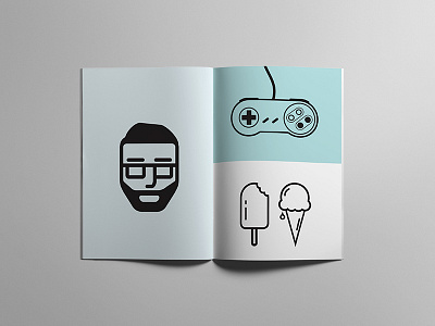 Portfolio Ideas booklet ice cream icon icons illustration portfolio selfie snes