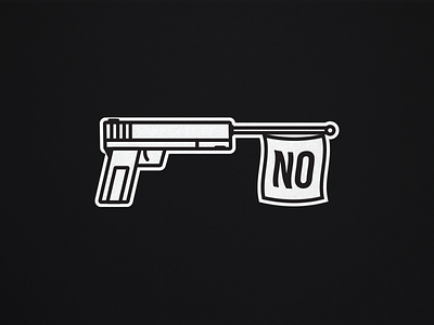 "No" Gun Sticker gun control nope politics progressive sticker