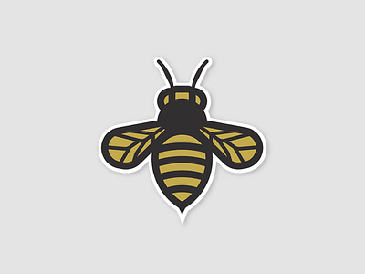 Honey Bee Sticker bee hive honey icon illustration sticker vector