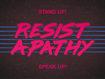 Resist Apathy 1980s america dissent politics protest resist typography