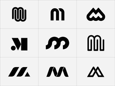 M Marks letter lettering logo logomark m mark retro