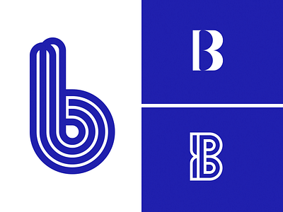 B b letter lettering logo logomark mark retro