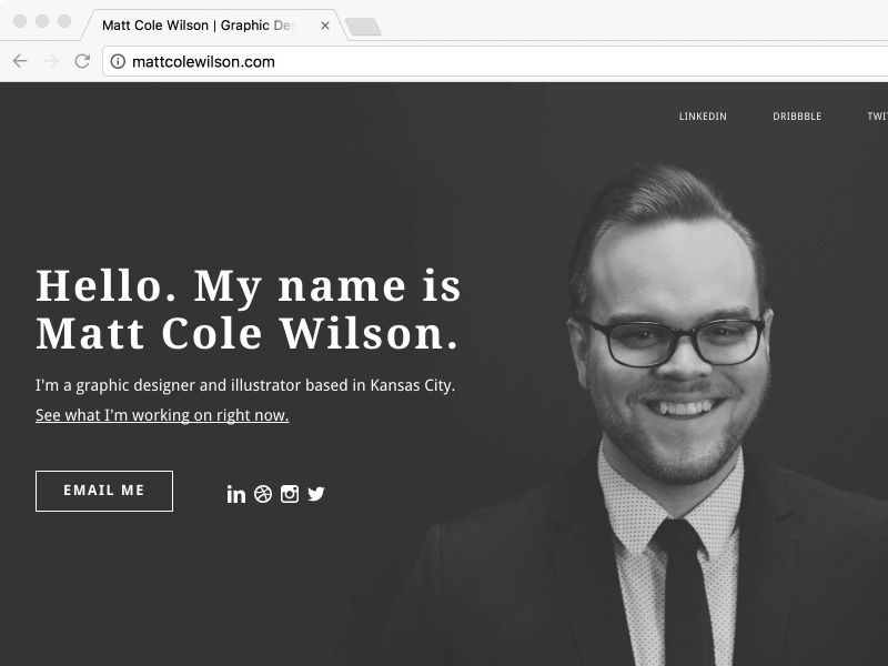 New Personal Site one page personal portfolio website weebly