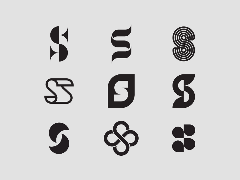 S - Marks letter logo logomark s type typography