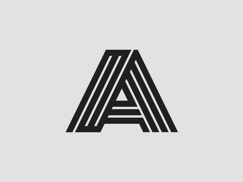 A - Mark typography type a logomark logo letter