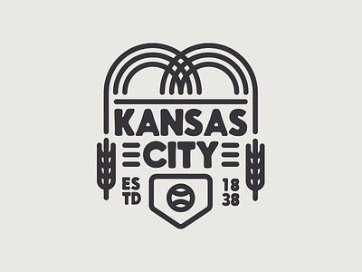 Kansas City badge baseball emblem icons illustration kansas kansas city kc lockup missouri royals