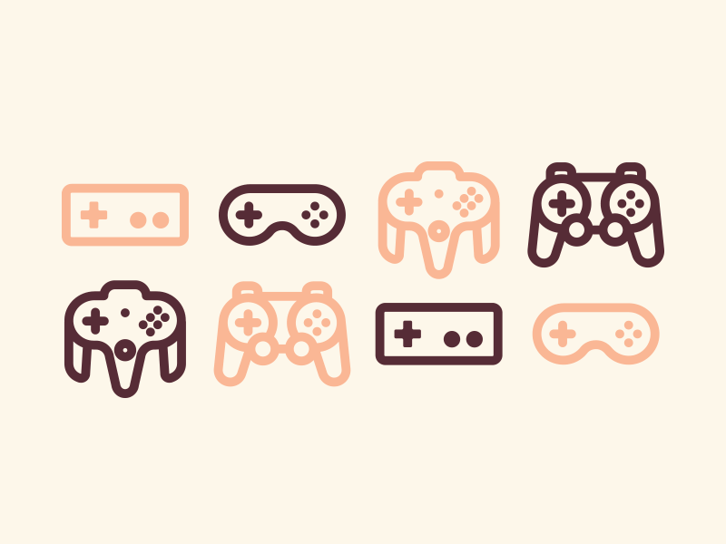 Controllers icons n64 nes nintendo playstation snes videogames