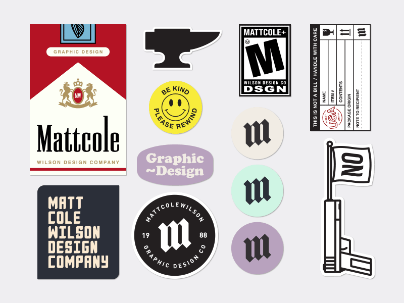 More Stickers anvil branding cigarettes esrb label parody rewind stickers