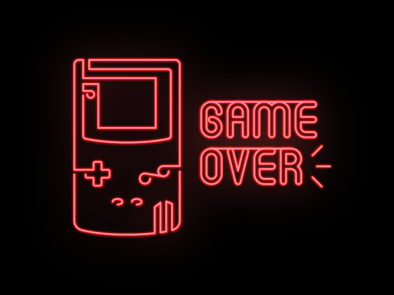 Game Boy Neon 90s bar game boy illustration neon nintendo sign