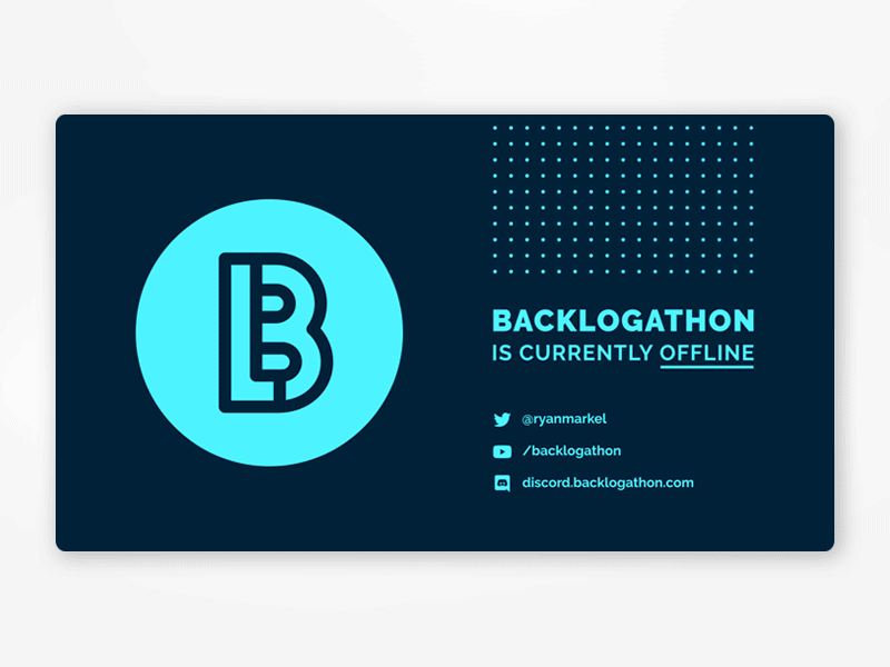 Backlogathon Branding branding logo monogram stream twitch