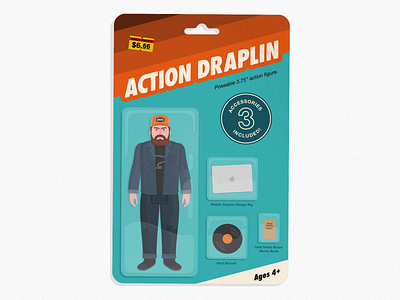 Draplin Action Figure action figure ddc draplin illustration thick lines toy