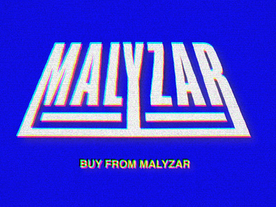 MALYZAR branding glitch logo retro typography vhs