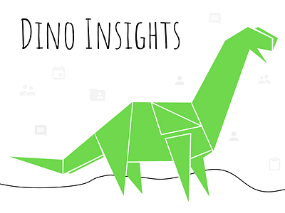 Dino Insights branding dinosaur illustration product