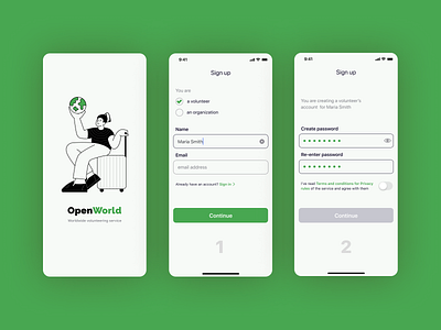 Volunteer App app app design app sign up application design application ui design app design sign up drawing splash illustration sign in sign up splash splash screen splash screen illustration ui sign up ux ui volunteer app