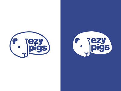 EzyPigs / Logo Design animal care brand identity create logo logomark negative space pet typeface