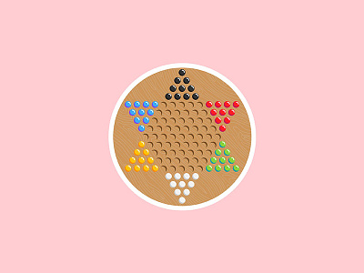 Chinese Checkers chinese checkers flat design illustration