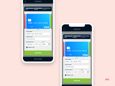 Daily UI #002 - Credit Card Checkout daily dailyui design ui
