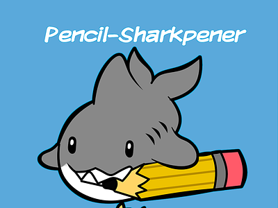 Pencil-Sharkpener character design digital art graphic design shark