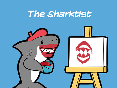 The Sharktist character design digital art graphic design shark