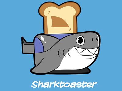 Sharktoaster character design design digital art graphic design shark