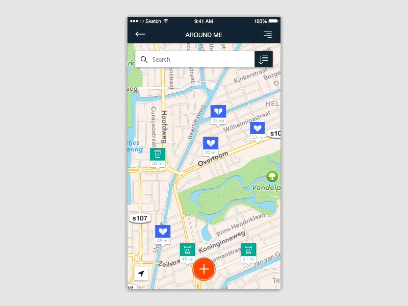 Traveller App | Map screen animation app gif design ios map ui ui ux ux