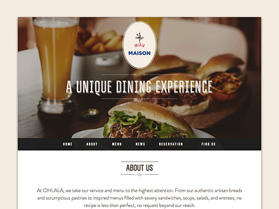 Oh La La Maison cafe design restaurant ui ui ux ux web website
