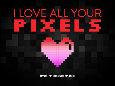 Valentine's Day Social Cards illustration pixels social media valentine
