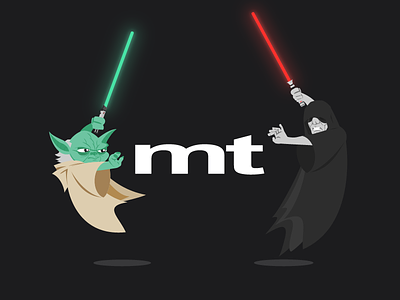 Yoda vs. Sidious by Media Temple maythe4th maytheforcebewithyou starwars
