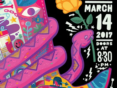 SXSW 2017 austin boot conference flower illustration interactive little friends of printmaking snake sxsw tech