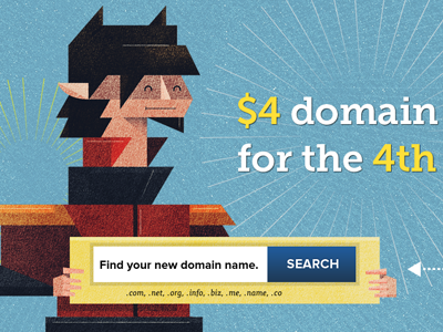 $4 Domain Names for the 4th dan matutina domains hosting illustration media temple names search ui web