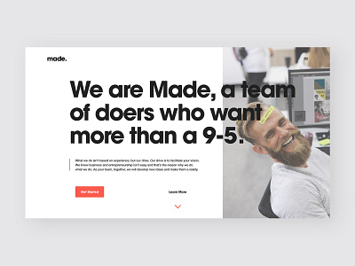 Made Creates | Website Design agency landing page branding branding and identity footer design homepage design menu bar parallax rebranding redesign storytelling ui user experience user interface ux uxui website builder website concept website creator website design