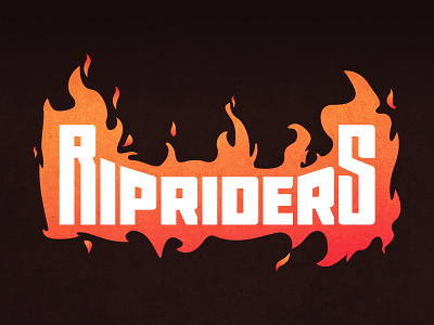RIP Riders Skateboard Brand Logo design fire flames gradient illustration illustrations logo logotype skate deck skateboarding skateboards skatepark skater tech deck typedaily typography