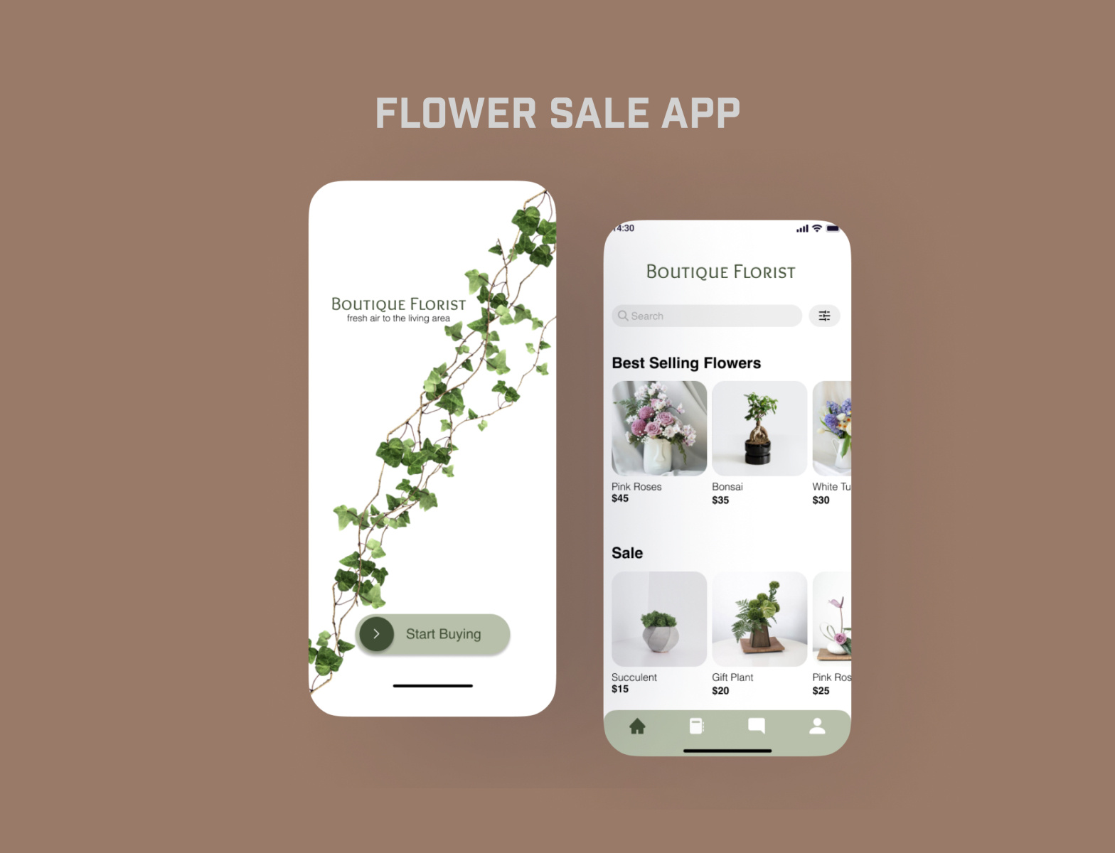 Flower Sale UI Design by Sevin Yılmaz on Dribbble