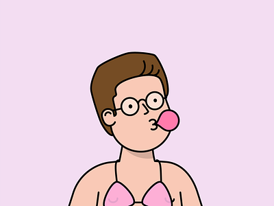 I don't even care avatar bikini bobby bubble gum hello bobby hellobobby illustration nerd