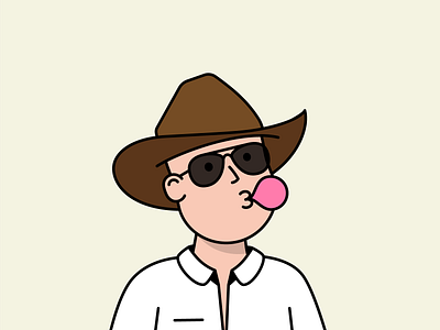 Acknowledge the corn avatar bobby bubble gum cowboy hello bobby hellobobby illustration