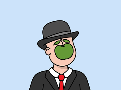 Voici une pomme avatar bobby hello bobby hellobobby illustration magritte rene rene magritte the son of man