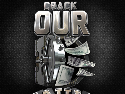 Crack Our Vault logo textures type