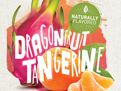 Dragonfruit Tangerine dragon fruit fruit illustrator photoshop tangerine type